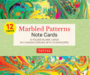 Marbled Patterns Note Cards - 12 Cards 6 Designs 1