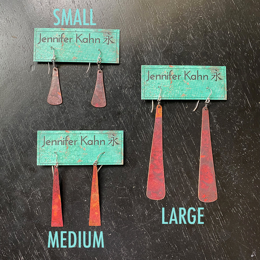 Copper Taper Earrings by jenkahnjewelry