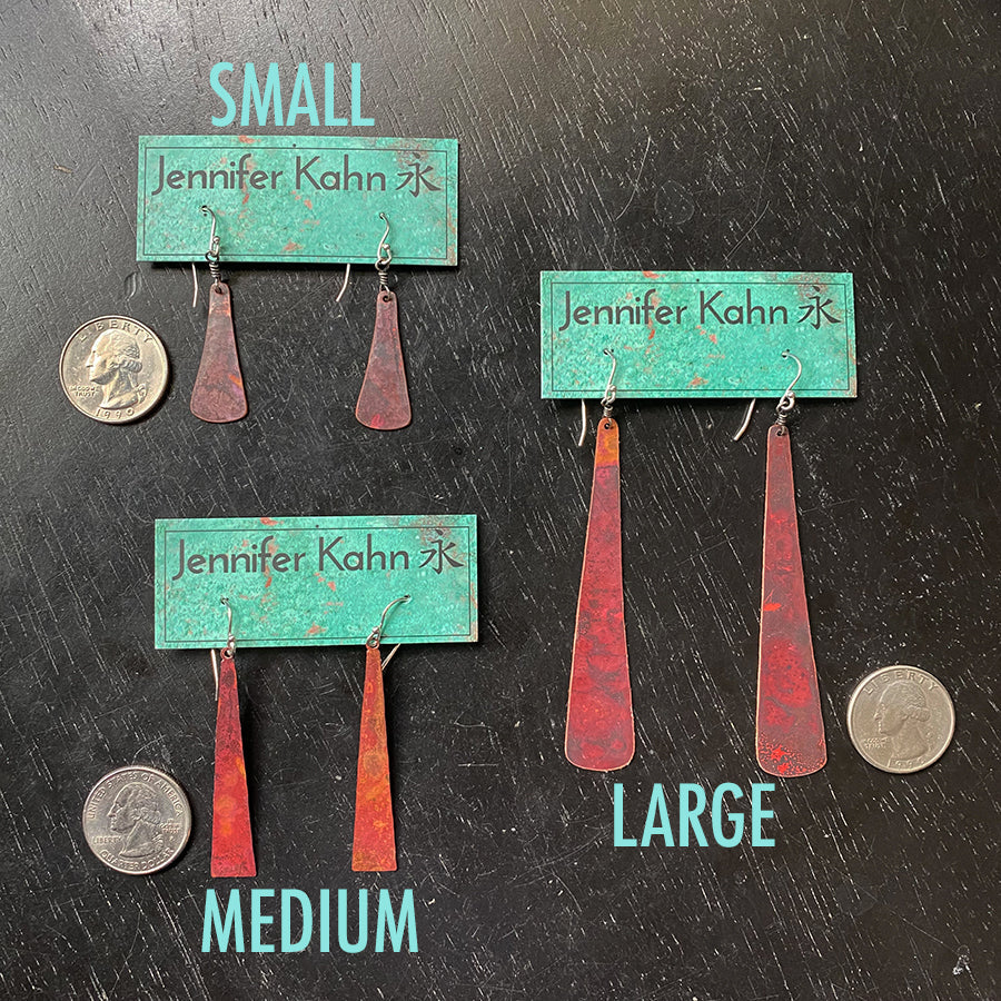 Copper Taper Earrings by jenkahnjewelry