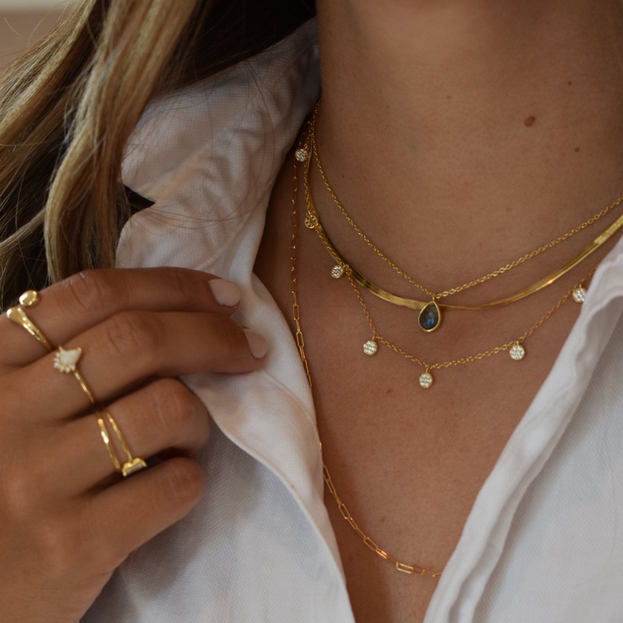 Cora Pave Coin Necklace by elliparr