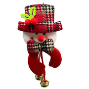 Plush Snowman Ornament With Bells