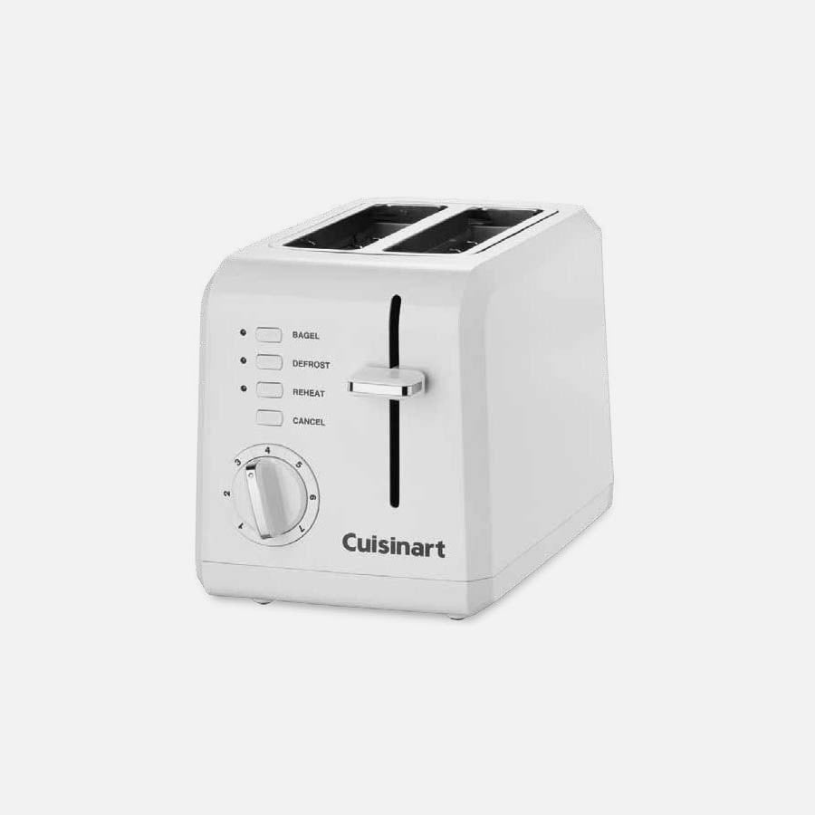 Electric Toaster Compact White 2 Slot 1.5in slots by Homeportonline