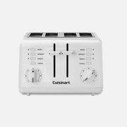 Electric Toaster Compact White 4 - 1.5in.Slots by Homeportonline