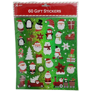 60 Count Peel and Stick Gift Tags - Santa / Penguin / Snowman