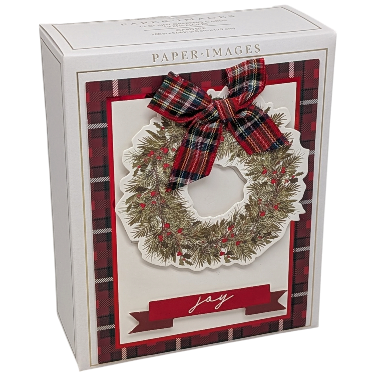 Handmade Greetings Boxed Cards - Joy Wreath