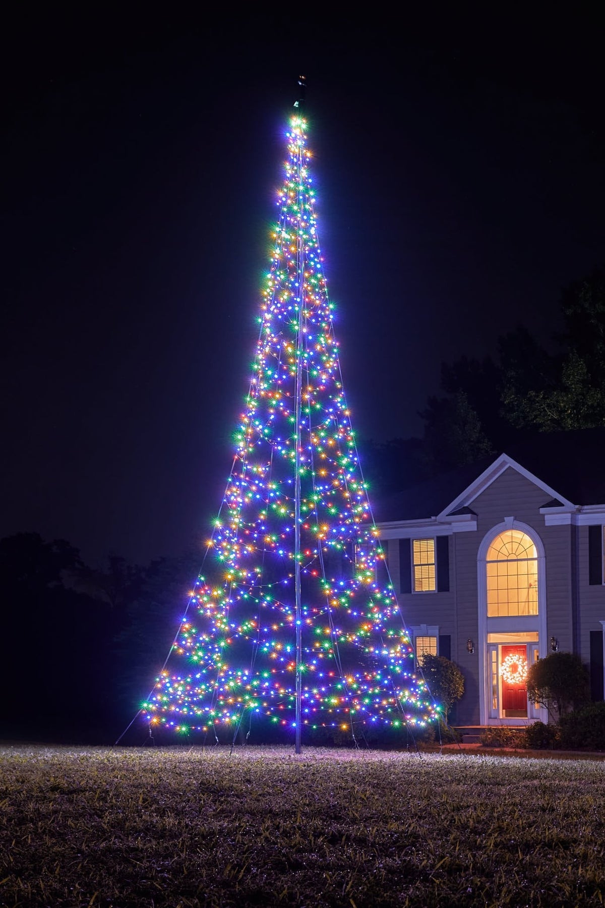 Fairybell 25 Foot Flagpole Tree - 1500 LED Multi Color