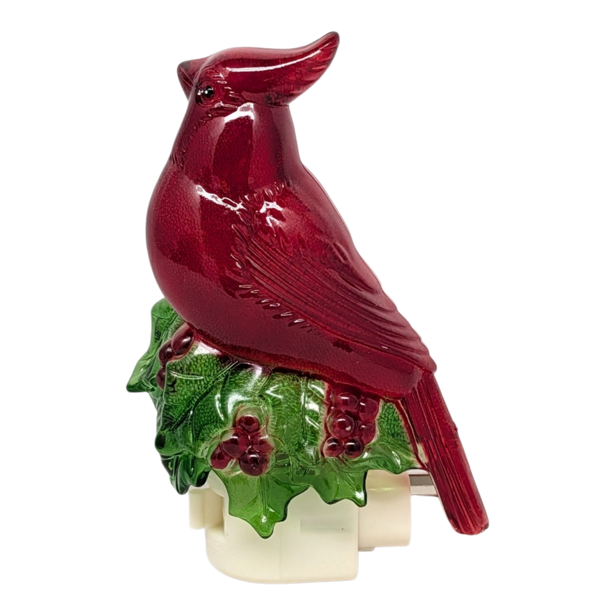 Acrylic Nightlight - Cardinal on Holly
