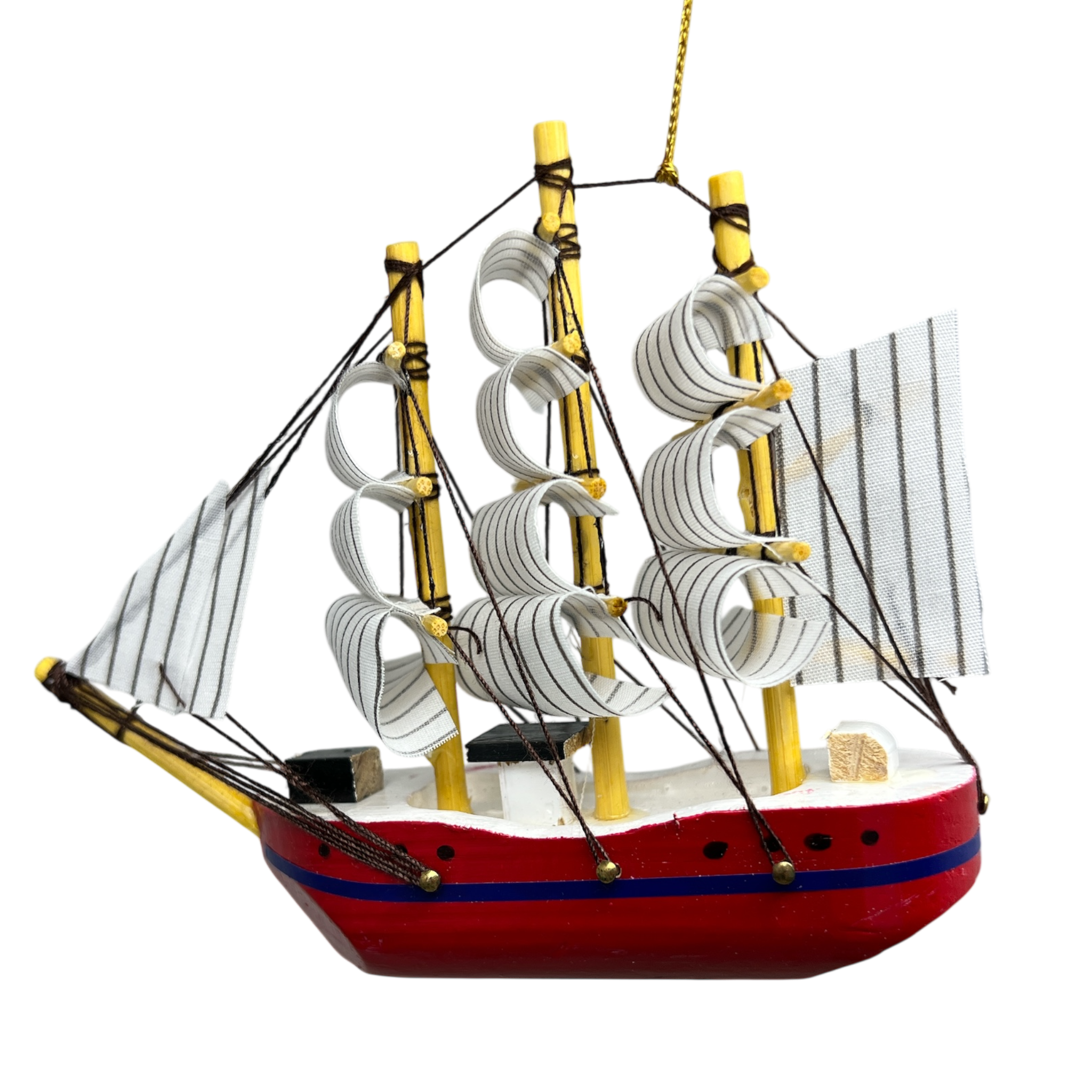 Schooner Red  Boat Ornament
