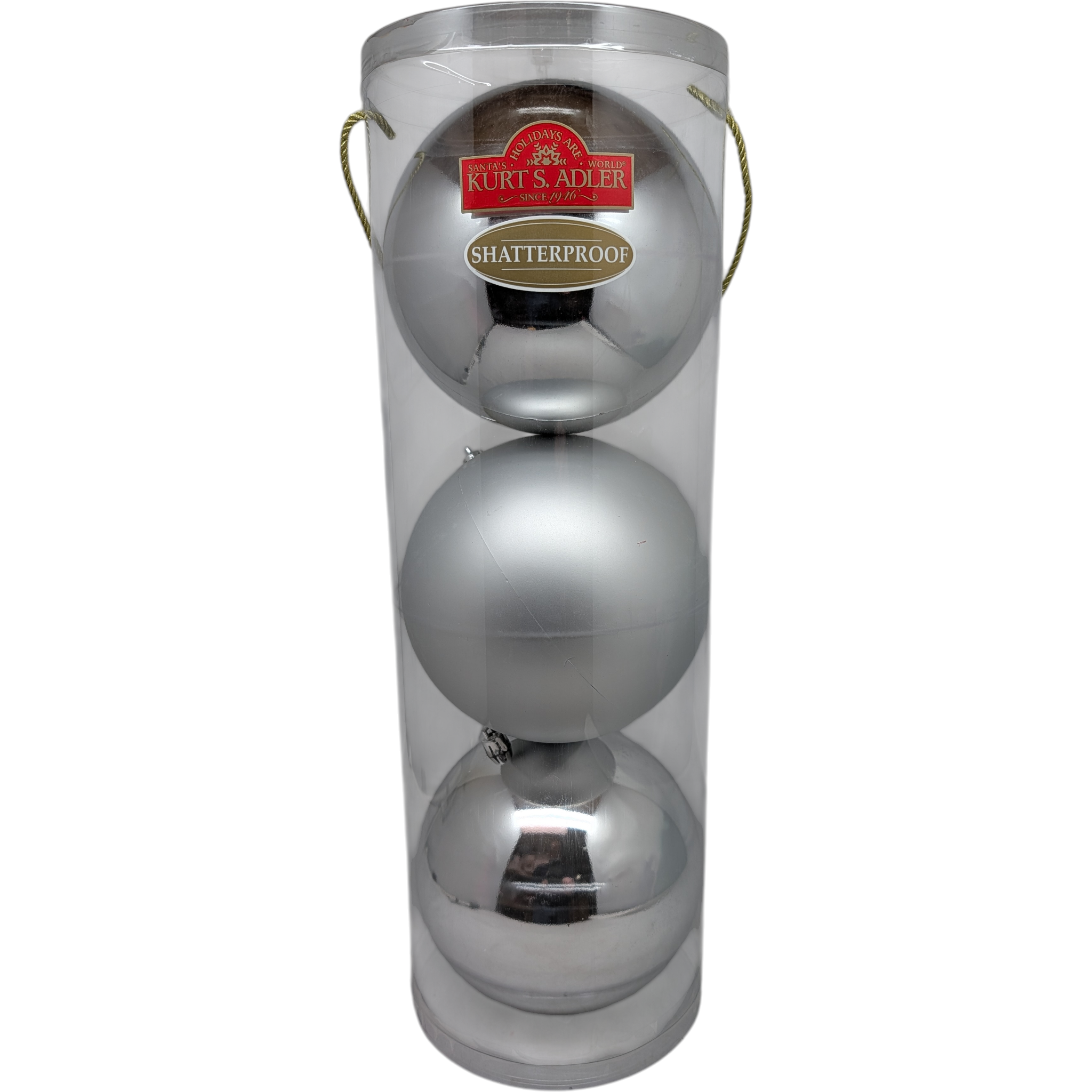 Two-Tone Shatterproof 3 pack Ornaments – 140mm -