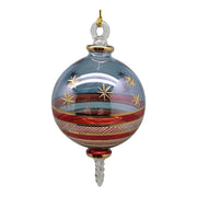 Patriotic Pride Ball Ornament with Gold Stars and Bands