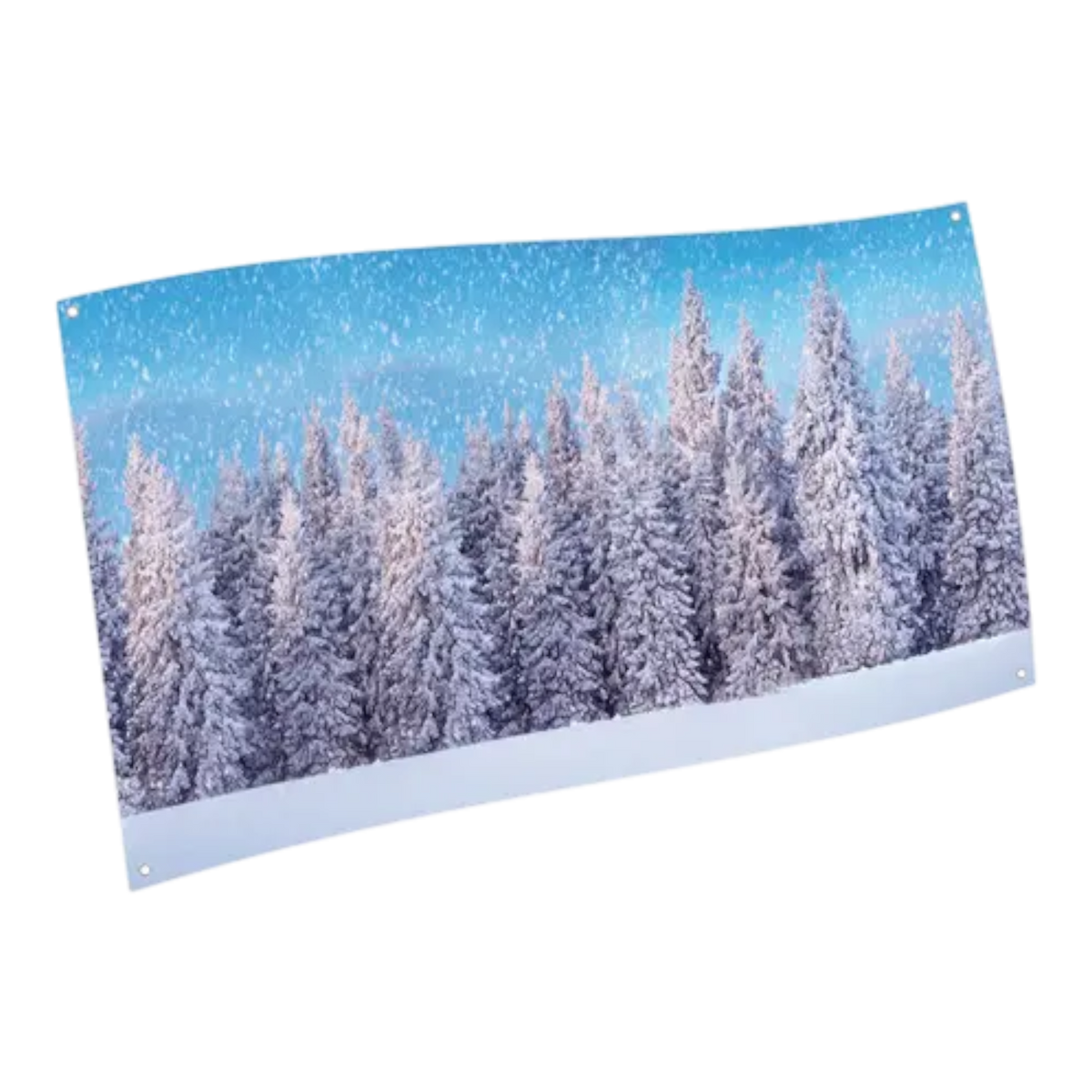 Huge Village Background Cloth - Snow Forest - 10 x 5 foot