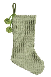 Green Stocking  With Pom Pom