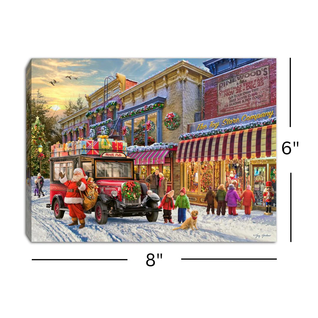 Lighted Easel Artwork - Christmas Toy Store