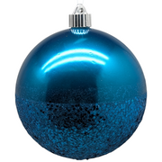 6" (150mm) Commercial Shatterproof Ball Ornament - Balmy Seas with Glitz Bottom