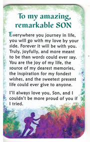 Wallet Card - To My Amazing, Remarkable Son