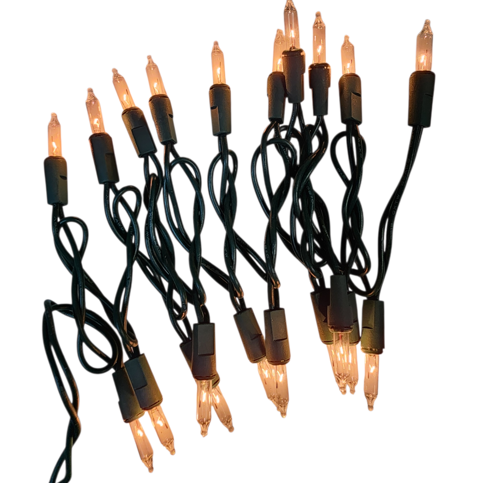 20 Indoor String Lights - Clear Bulb - Green Wire