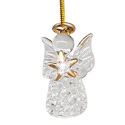 Spun Glass Angel Ornaments with Star