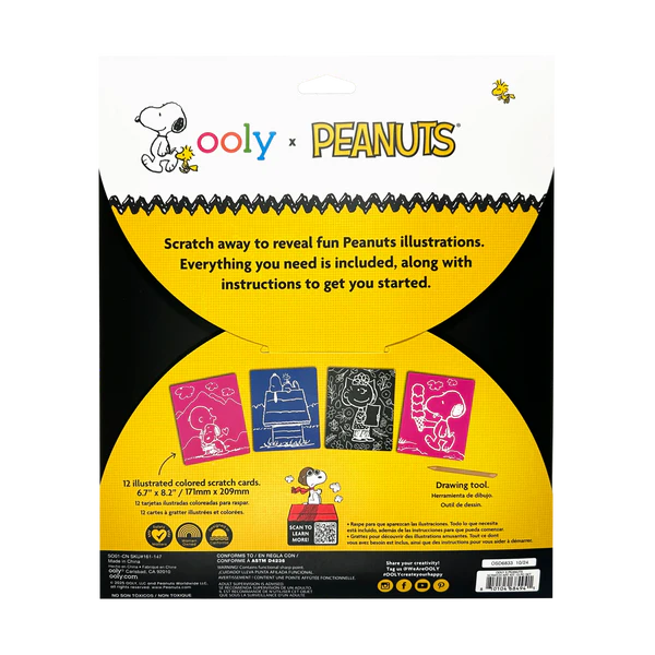 Ooly x Peanuts Scratch Art Kit 13 pc Set by Homeportonline