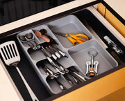 Drawer Store Expanding Cutlery Organizer - Grey by Homeportonline