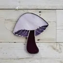 Stained Glass Mushroom Suncatcher
