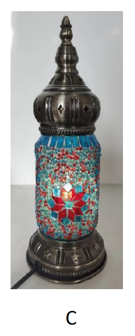 Mosaic Lamp Lantern 12" C by Homeportonline