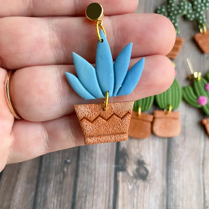 Succulent Plant Earrings