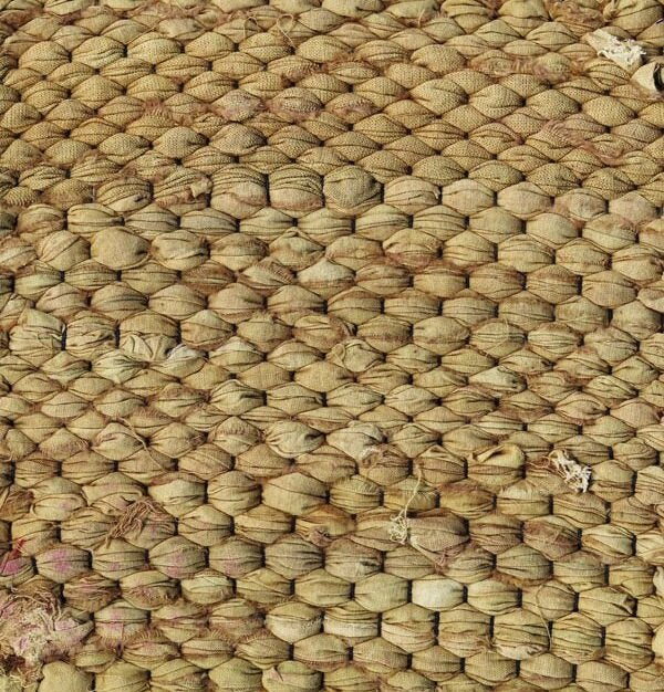 Rag Rug Runner 2.5' X 8' Khaki by Homeportonline