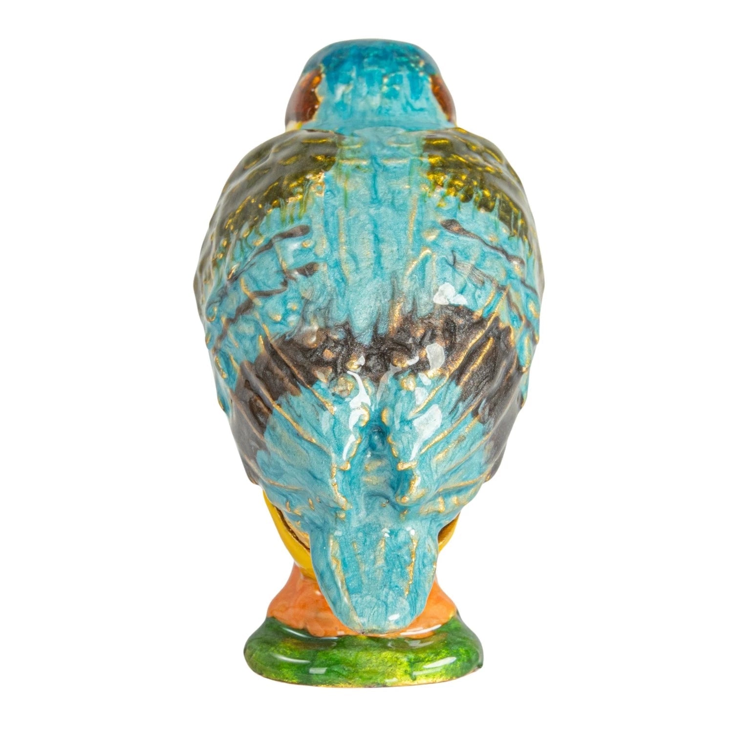 Trinket Box Enameled Metal Kingfisher 2.25"h by Homeportonline