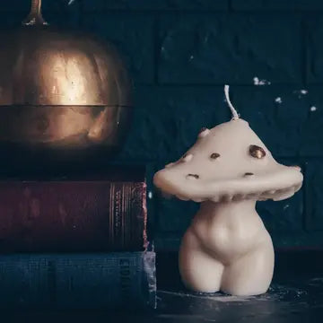 Mushroom Lady Pillar Candle