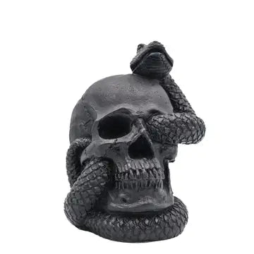 Snake and Skull Pillar Candle