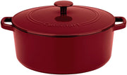 Pot - Enameled Cast Iron Casserole 7qt, Red by Homeportonline