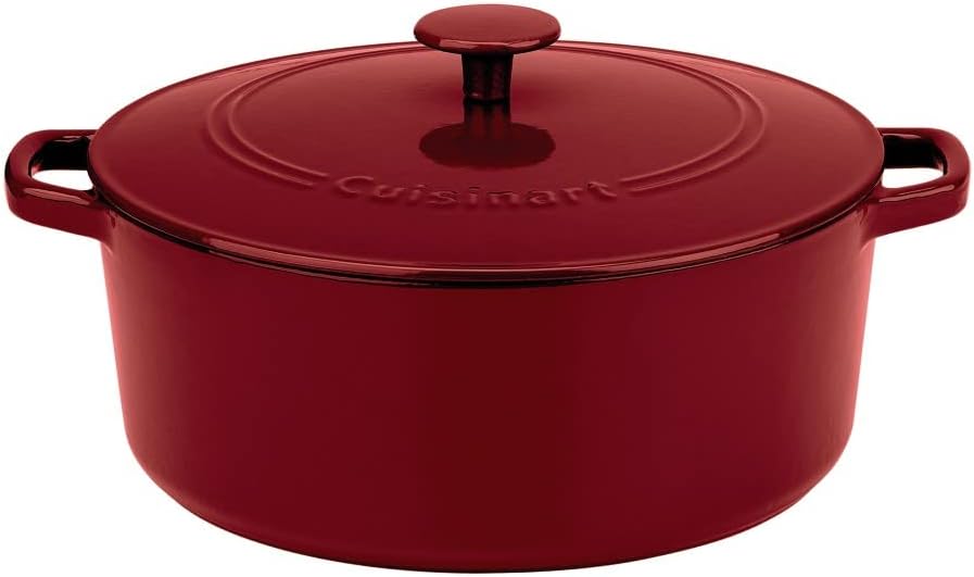 Pot - Enameled Cast Iron Casserole 7qt, Red by Homeportonline
