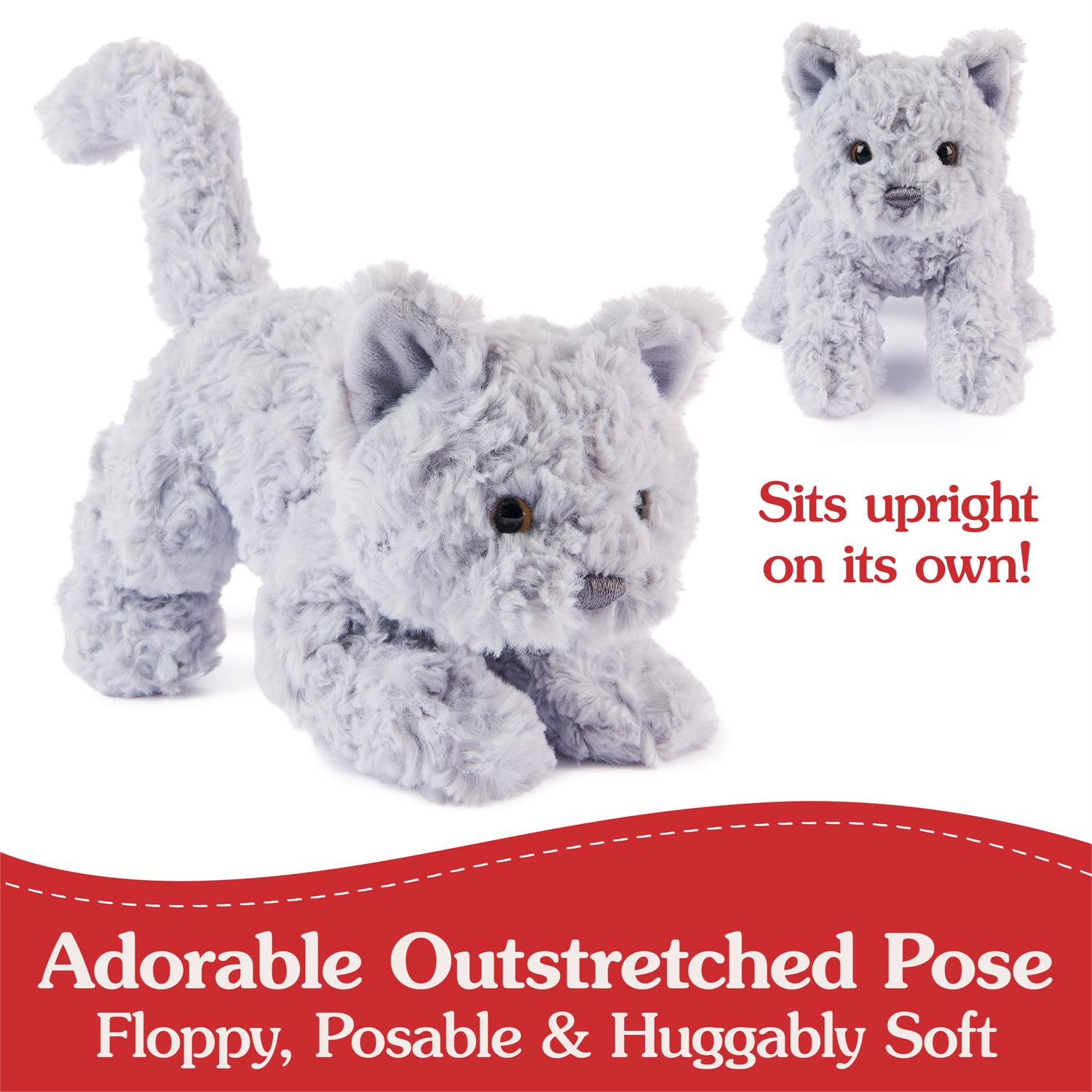 Plush Cat & Dog Collection English Blue Kitten Bootsie 9" by Homeportonline