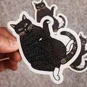 Lazy Cat Matte Vinyl Sticker by Wild Lark