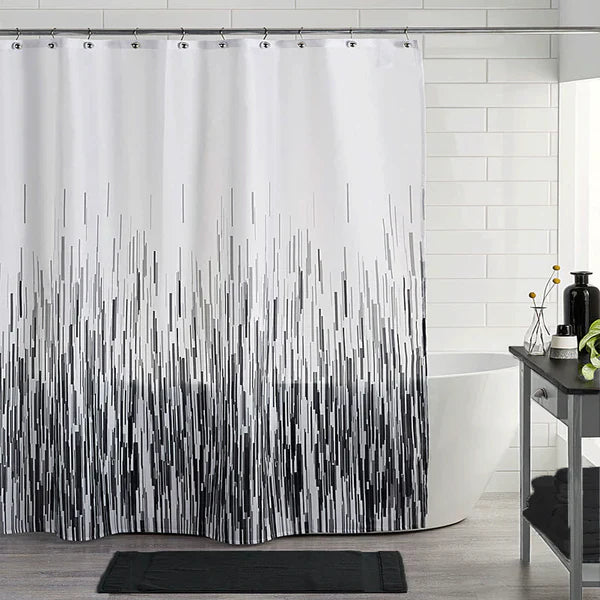 Shower Curtain - Greyscale Rain by Homeportonline
