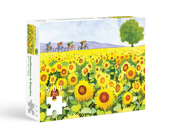 Puzzle 500 Piece Sunflowers & Bicycles by Homeportonline