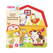 Wooden Farm Easy-Grasp Peg Puzzle