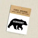 Vermont Bear Vinyl Laptop Sticker