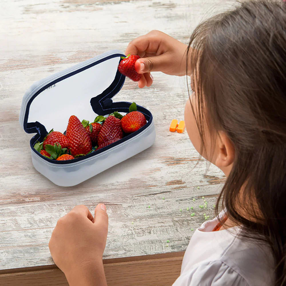 Silicone Lunch Bag - Snack Cube -Clear (Snack not included) by Homeportonline