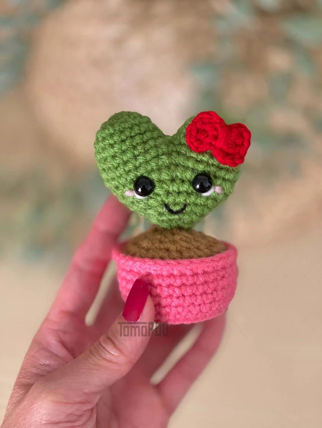 Crochet Heart Cactus