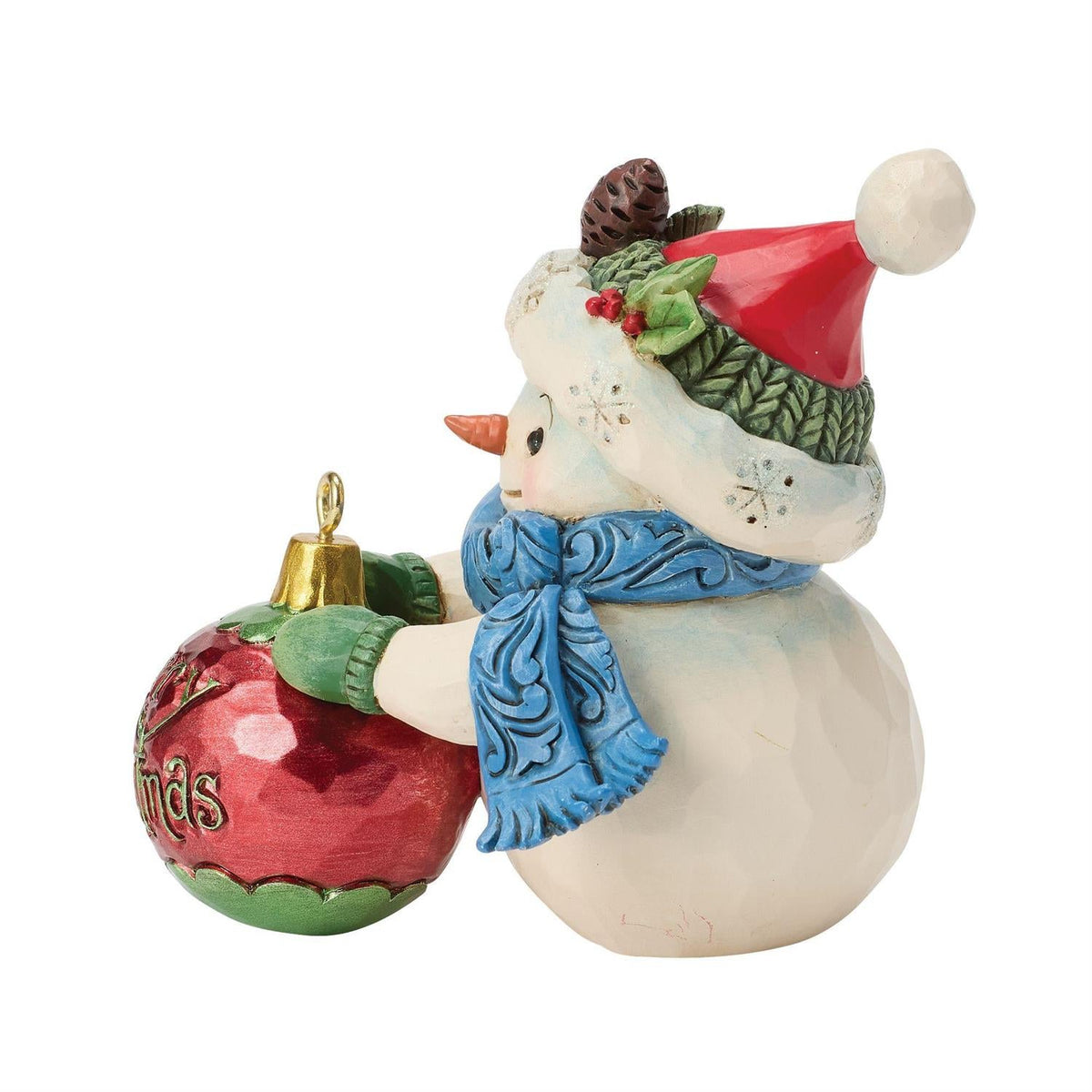 Snowman Ball Ornament Mini Figurine