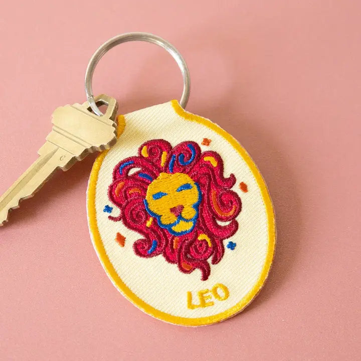 Zodiac Embroidered Keychain by Lindy Stark