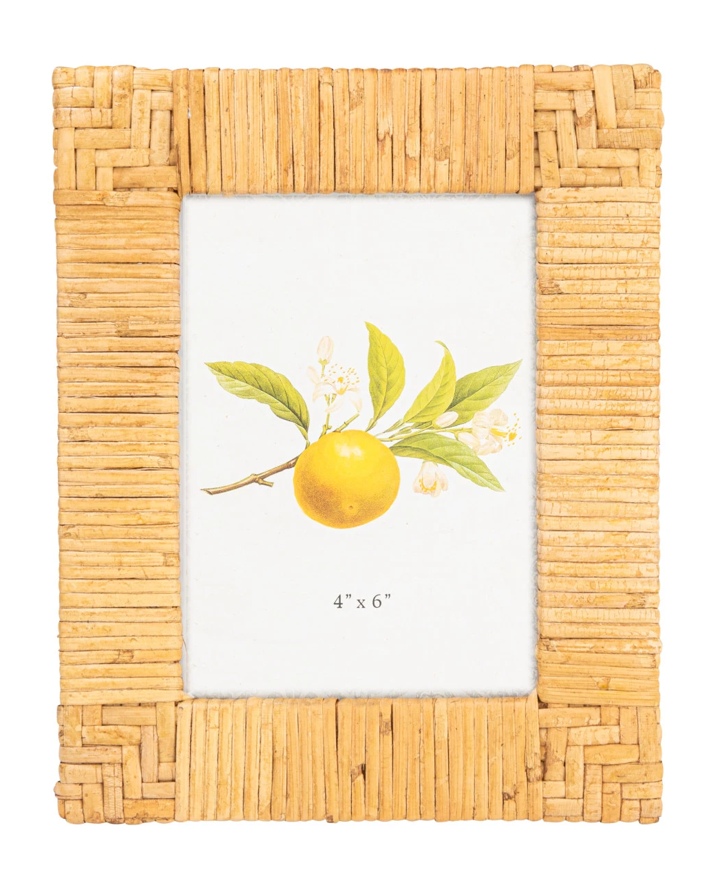 Frame Woven Rattan Natural Holds 4"x 6" by Homeportonline