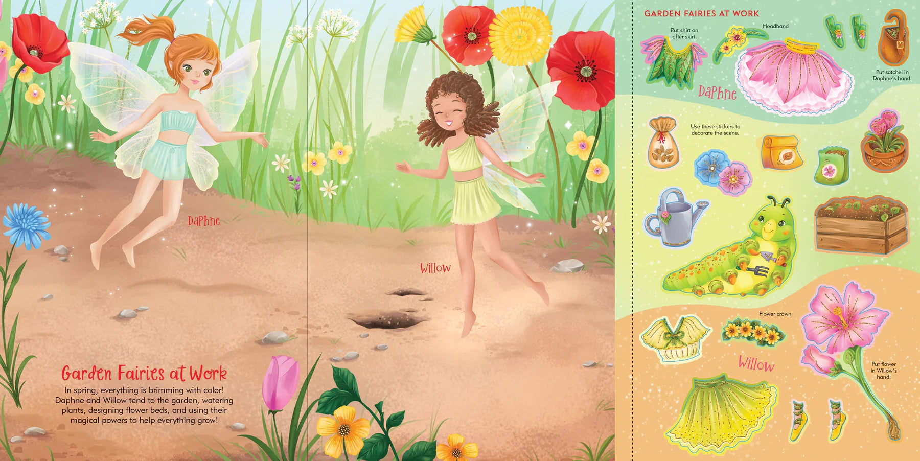Sticker Doll Dress Up Book Fairies by Homeportonline