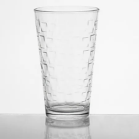 Great Foundations Tumbler 16 Oz Clear/Square Pattern by Homeportonline