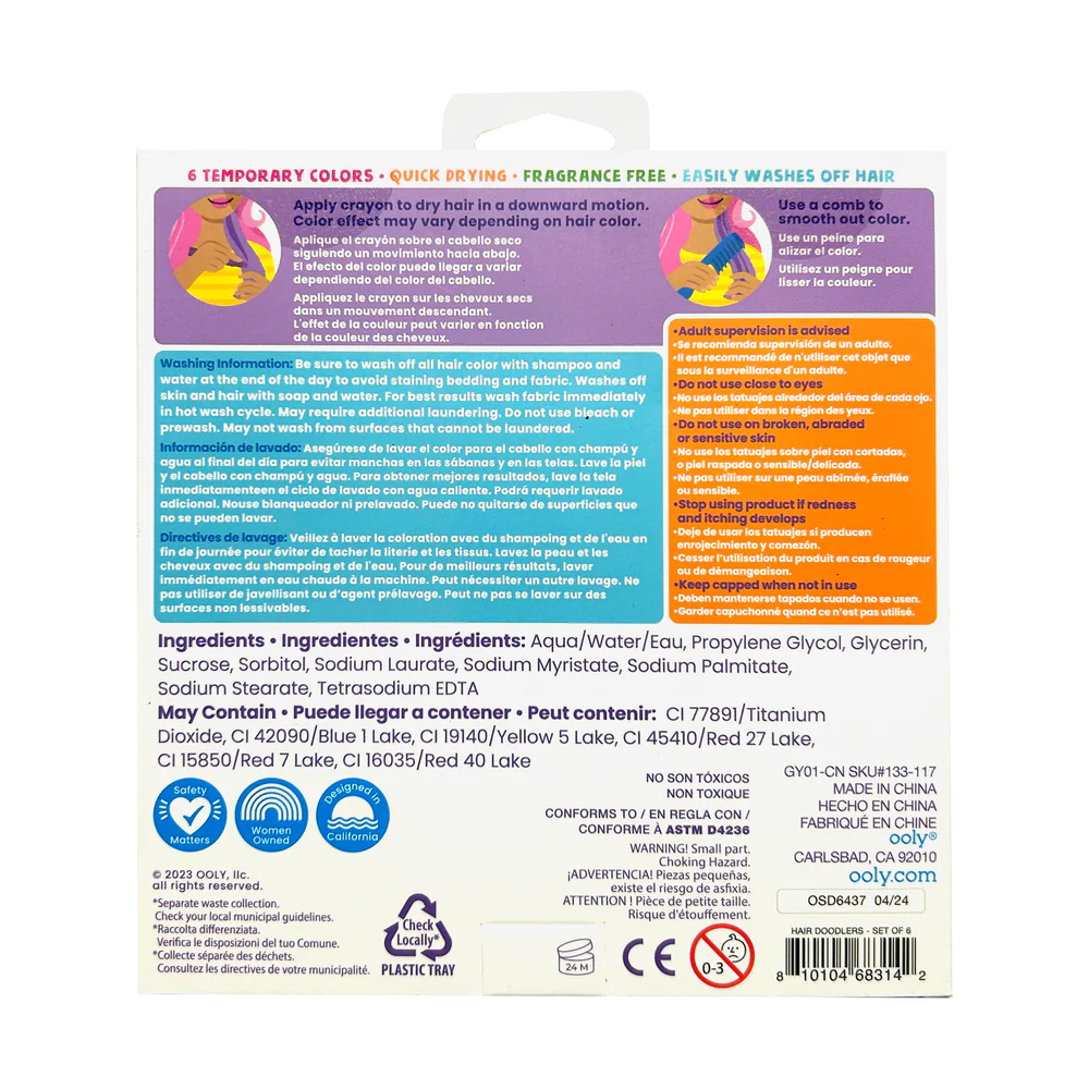 Hair Doodlers Hair Crayons by Homeportonline