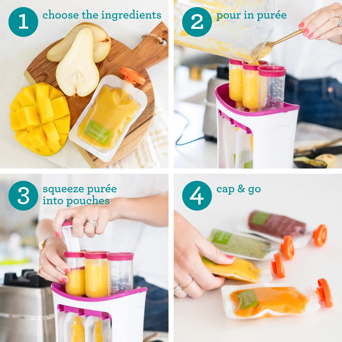 50-Pack Single Use Squeeze Pouches