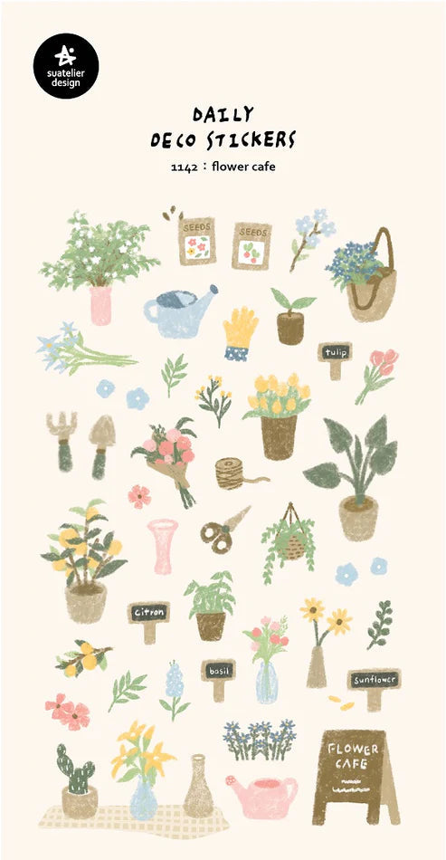 Stickers Flower Cafe by Homeportonline