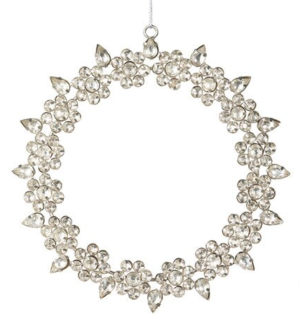Rhinestone Wreath Ornament -