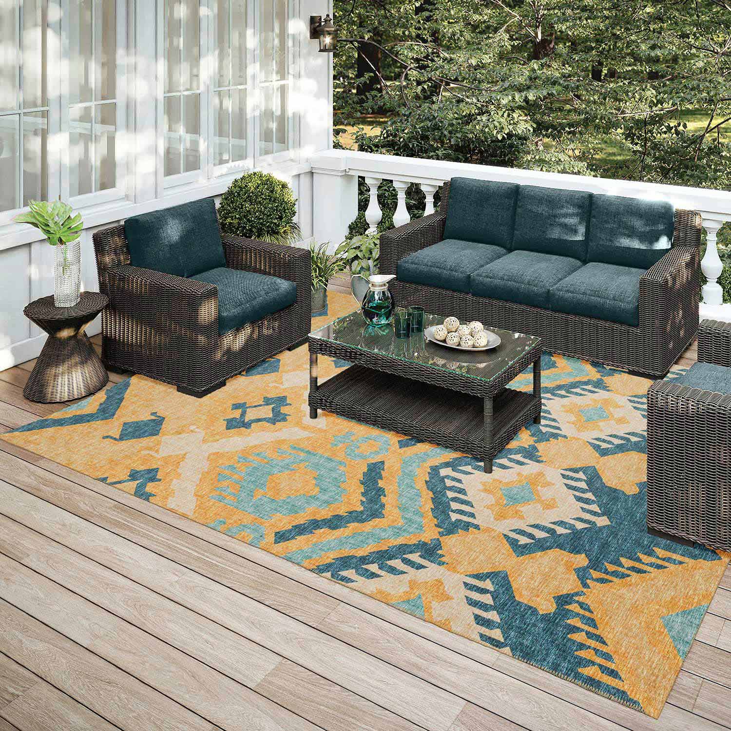 Sedona Indoor/Outdoor Rug Marigold 5' x 7'6" by Homeportonline